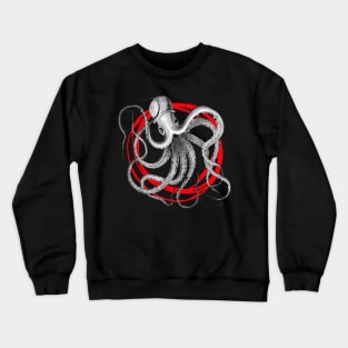 Vintage octopus and circle Crewneck Sweatshirt